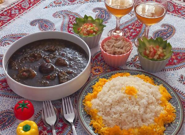 عکس سفره قورمه سبزی