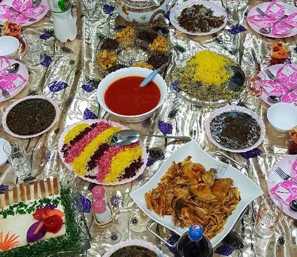 عکس سفره قورمه سبزی