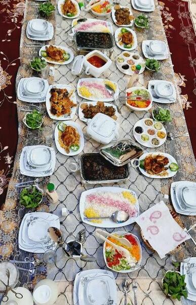 عکس سفره قورمه سبزی