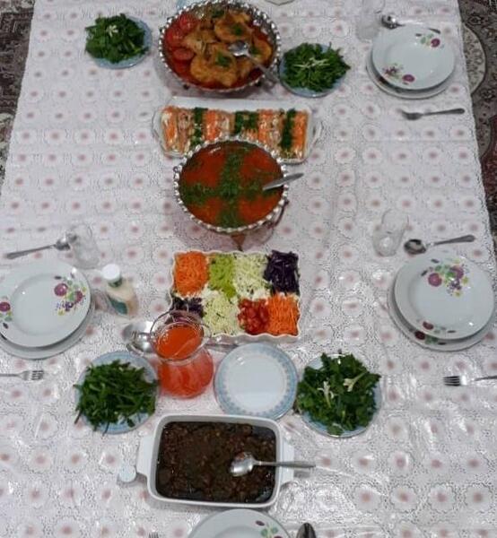 عکس سفره قورمه سبزی