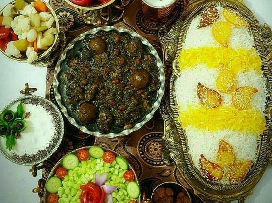 عکس سفره قورمه سبزی