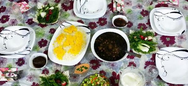 عکس سفره قورمه سبزی