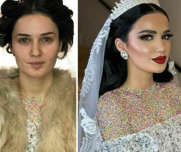 عکس های عروس ایرانی قبل و بعد از آرایش