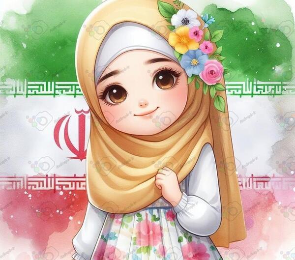 عکس حجاب زیبا با چادر کارتونی