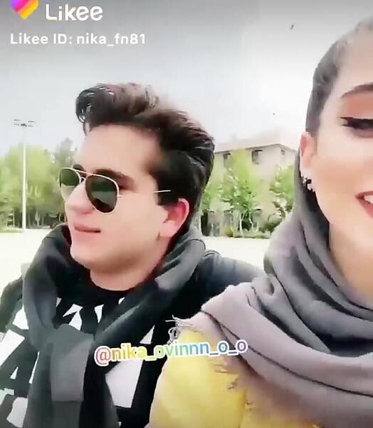عکس نیکا فلاحی با دوست پسرش