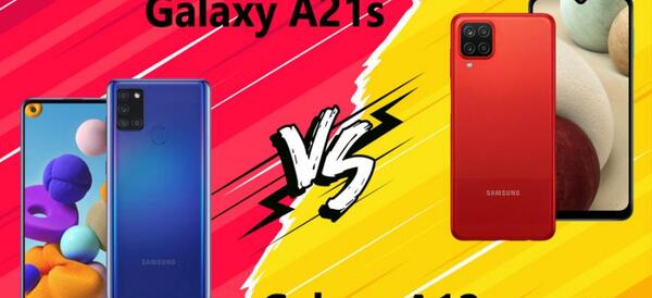 مقایسه عکس گوشی a12 با a21s