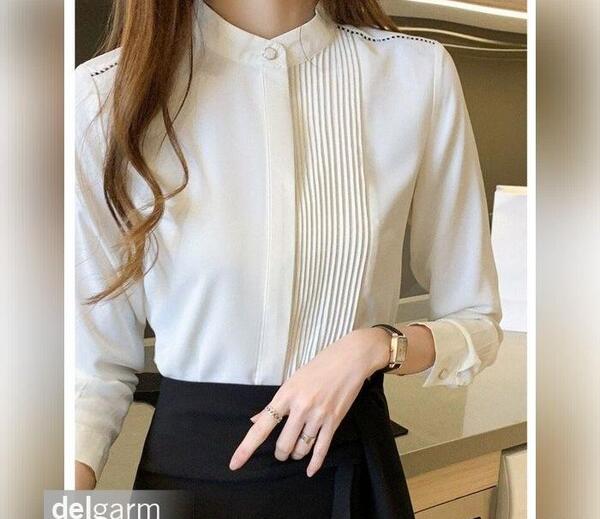 عکس بلوز حریر یقه حلزونی
