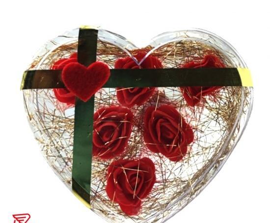 عکس ژله قلب شیشه ای
