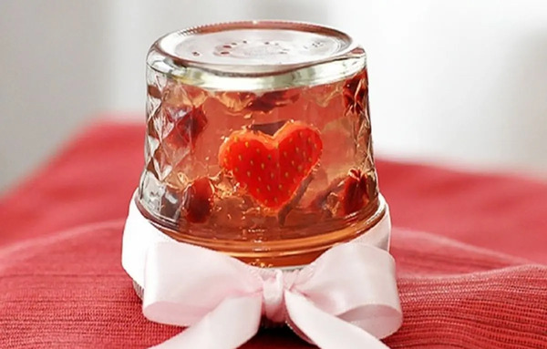 عکس ژله قلب شیشه ای