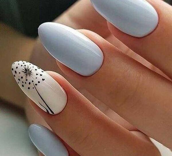 عکس طرح ناخن قاصدک