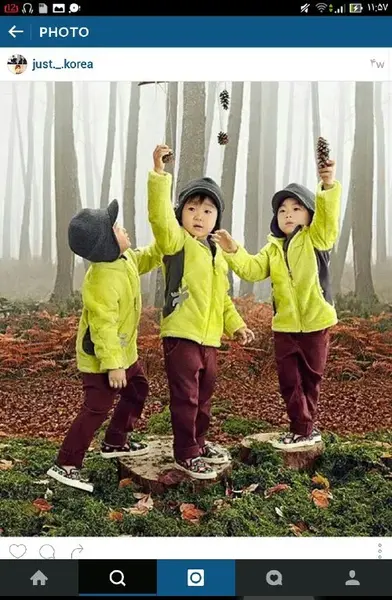 عکس سه قلوهای سونگ ایل گوک