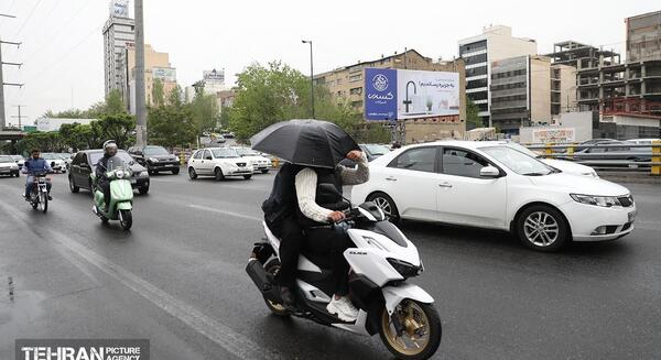 عکس از بارش باران بهاری