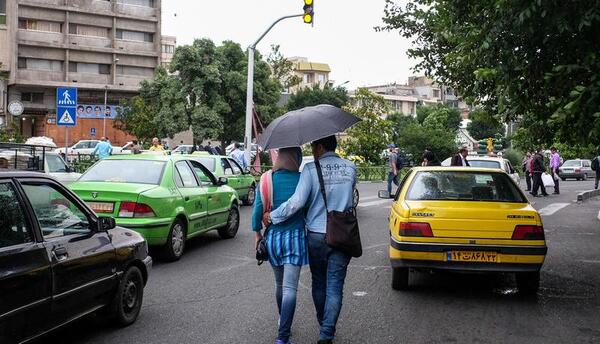عکس از بارش باران بهاری