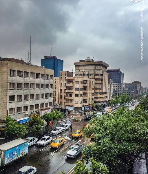 عکس از بارش باران بهاری