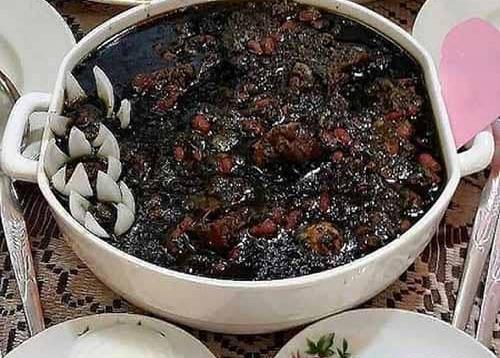 عکس تزیین برنج و قورمه سبزی