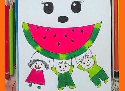 عکس نقاشی زیبا شب یلدایی