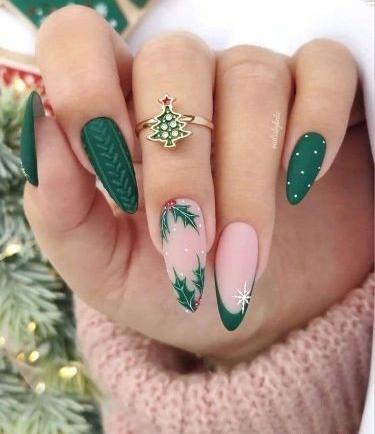 عکس طرح ناخن کریسمسی