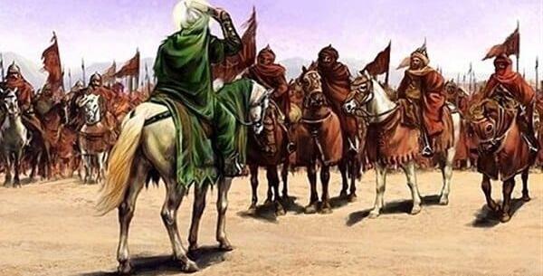 عکس امام علی سوار بر اسب