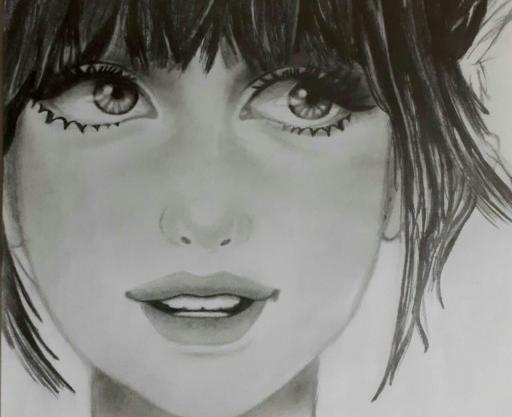 عکس نقاشی طراحی چهره ساده