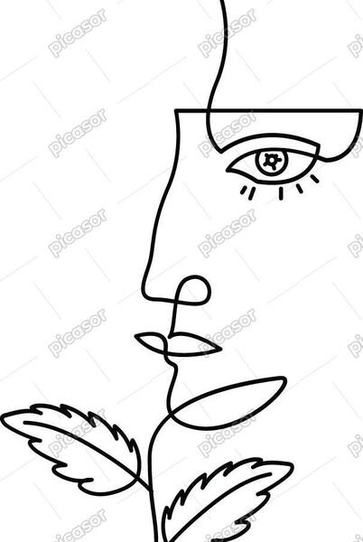 عکس نقاشی طراحی چهره ساده