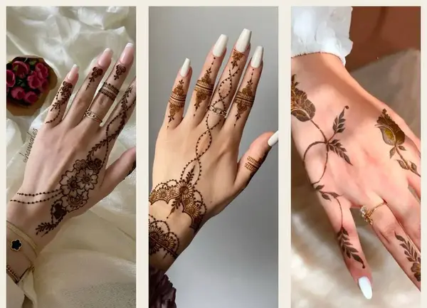 عکس نقش حنا روی مچ دست
