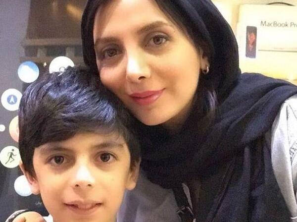 عکس رویا میرعلمی و فرزندش