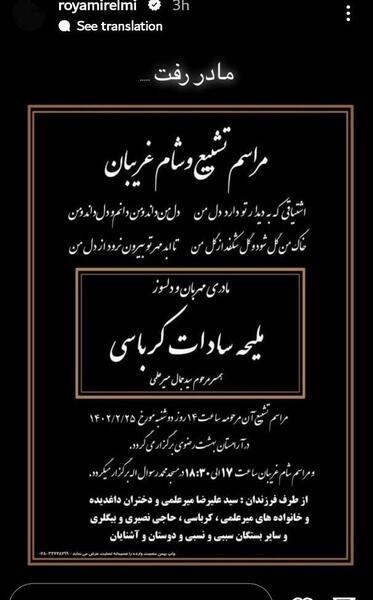 عکس رویا میرعلمی و فرزندش