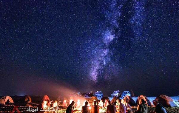 عکس کویر لوت در شب