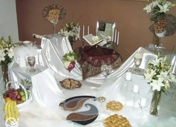عکس سفره عقد در خانه