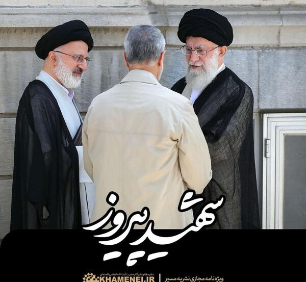 عکس حاج قاسم و رهبری