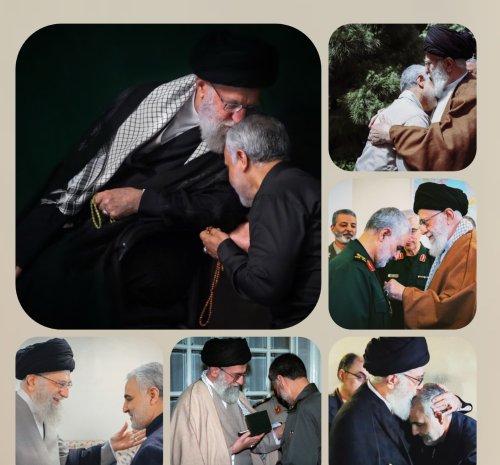 عکس حاج قاسم و رهبری