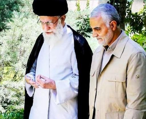 عکس حاج قاسم و رهبری