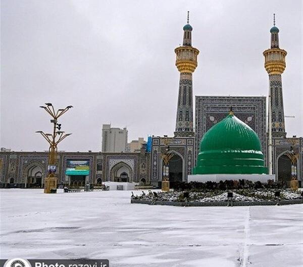 عکس برفی حرم امام رضا