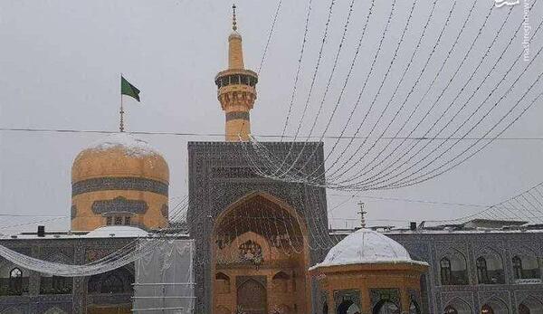 عکس برفی حرم امام رضا