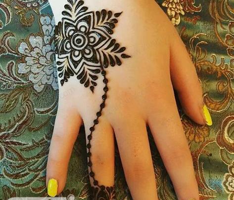 عکس طرح با حنا روی دست