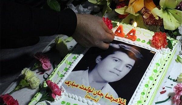 عکس نوشته غلامرضا جان تولدت مبارک
