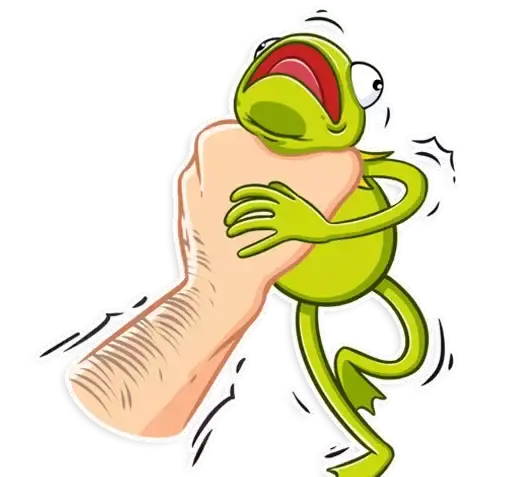 عکس استیکر قورباغه