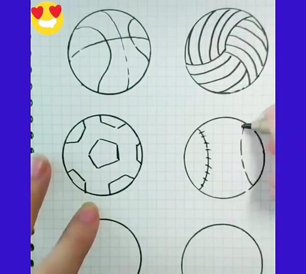 عکس نقاشی ساده توپ