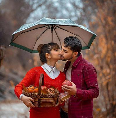 ایده ژست عکس شب یلدا