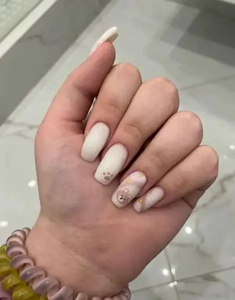 عکس طرح ناخن خرسی