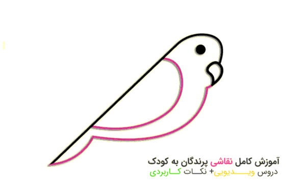 عکس مدل نقاشی پرنده ساده