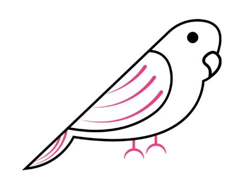 عکس مدل نقاشی پرنده ساده
