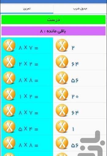 عکس یادگیری جدول ضرب