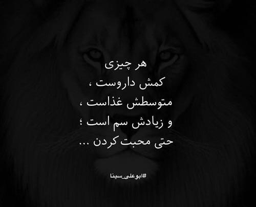 عکس نوشته های ابوعلی سینا