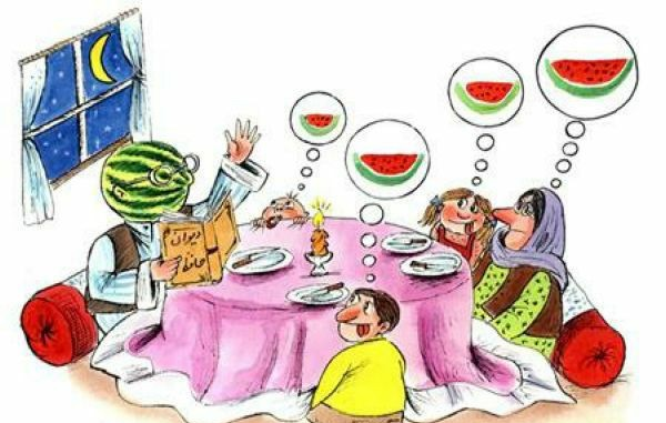 عکس نقاشی صورت یلدایی
