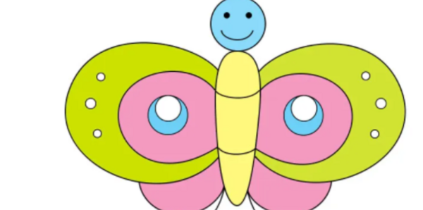 عکس نقاشی ساده ی پروانه