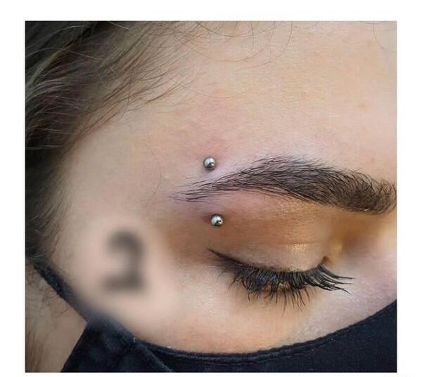 عکس پیرسینگ روی ابرو