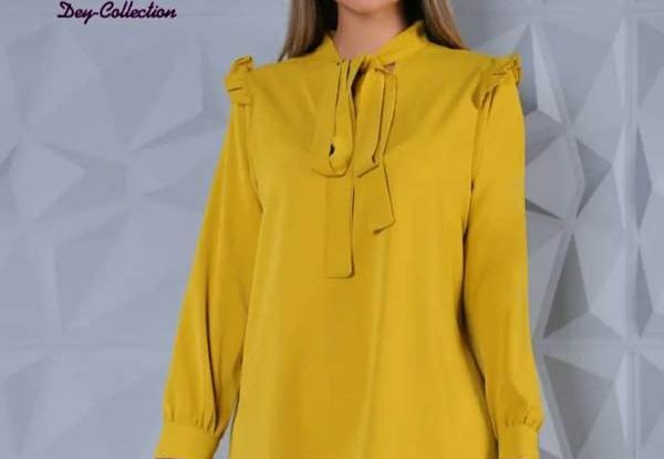 عکس شومیز یقه چین دار