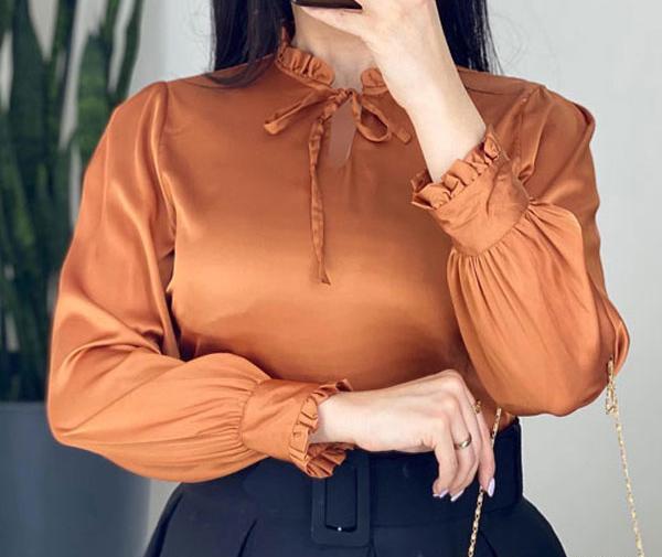 عکس شومیز یقه چین دار