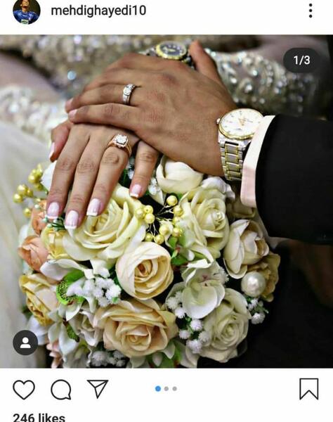 عکس عروسی مهدی ترابی و همسرش